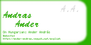 andras ander business card
